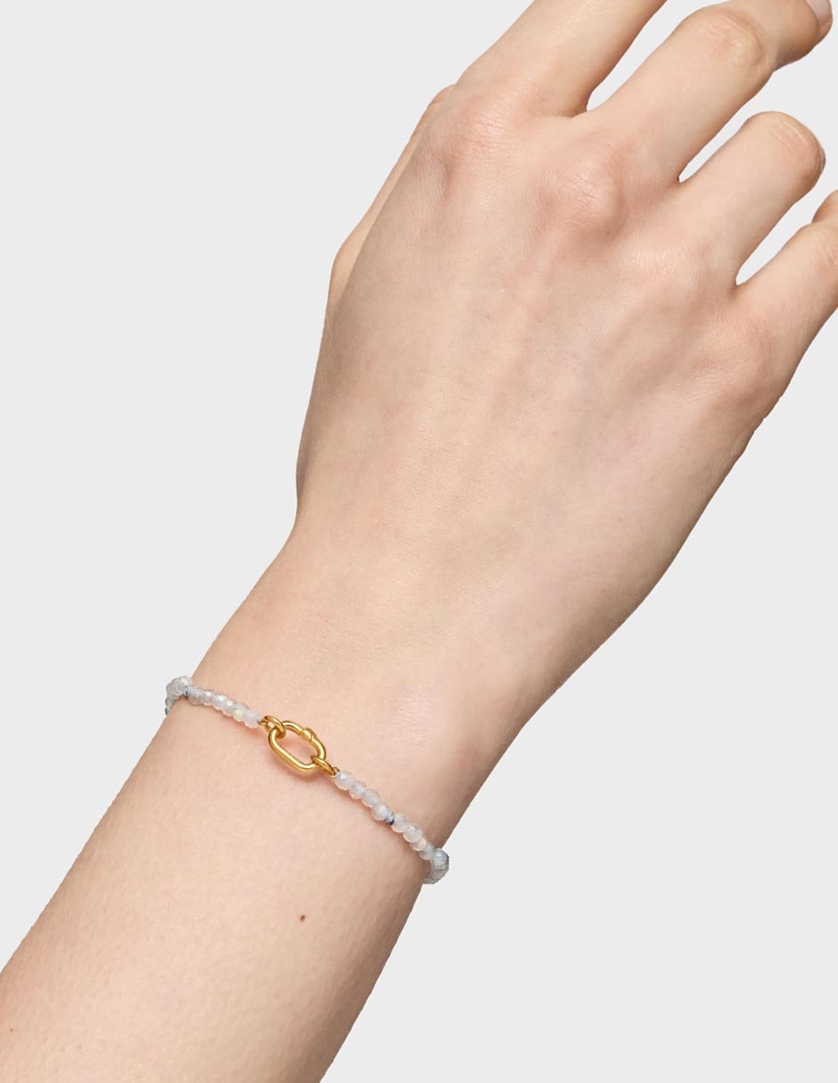 Pulsera de oro 18 K Hold Oval con acabado pulido 6