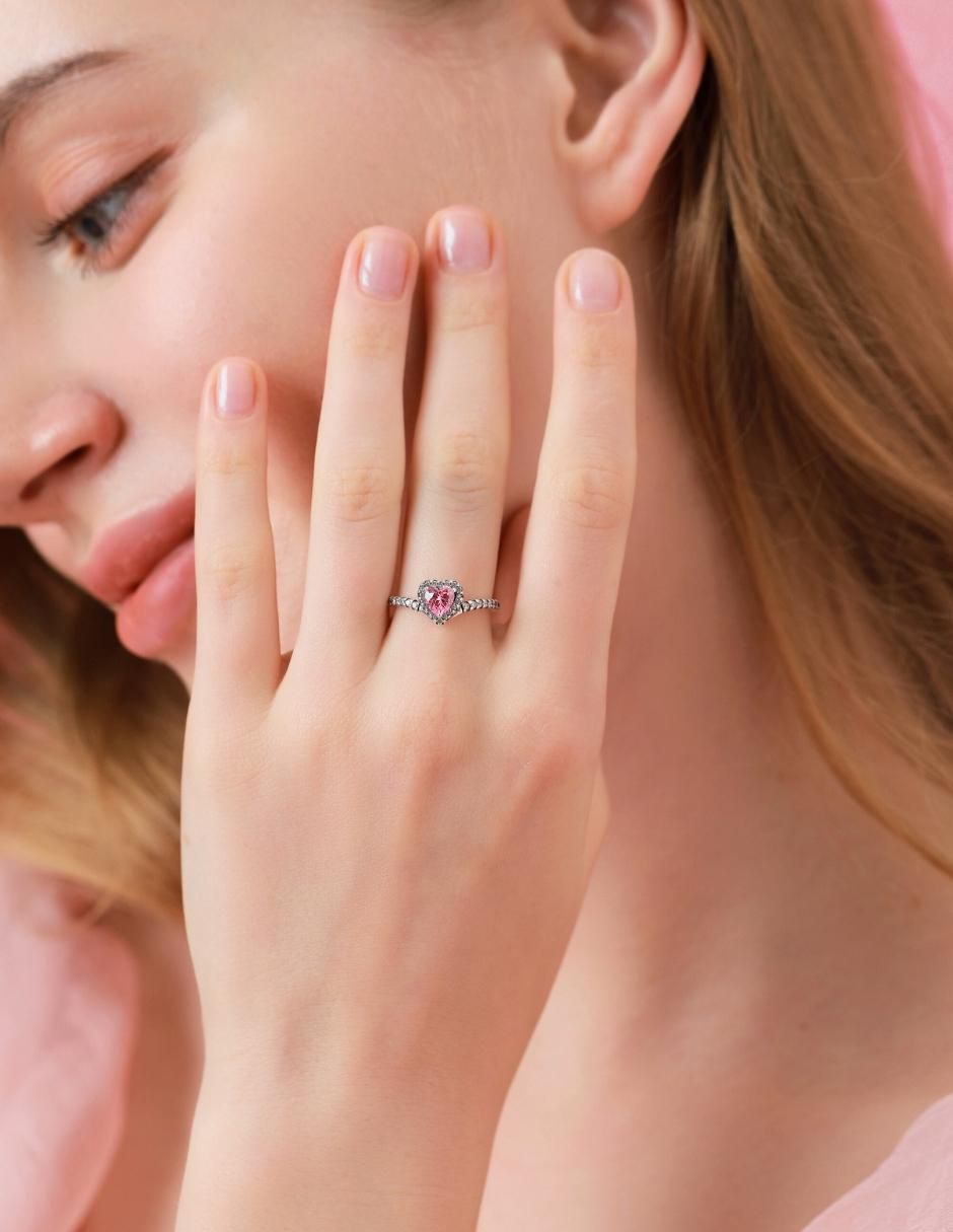 Anillo de corazón Eternity Moments P 925 de plata zirconia cúbica brillante 7