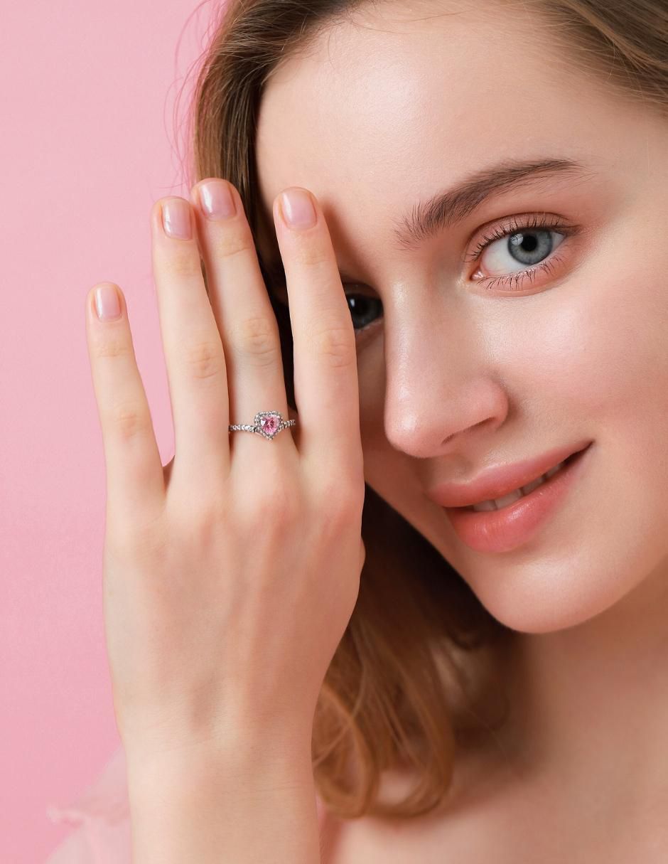 Anillo de corazón Eternity Moments P 925 de plata zirconia cúbica brillante 8