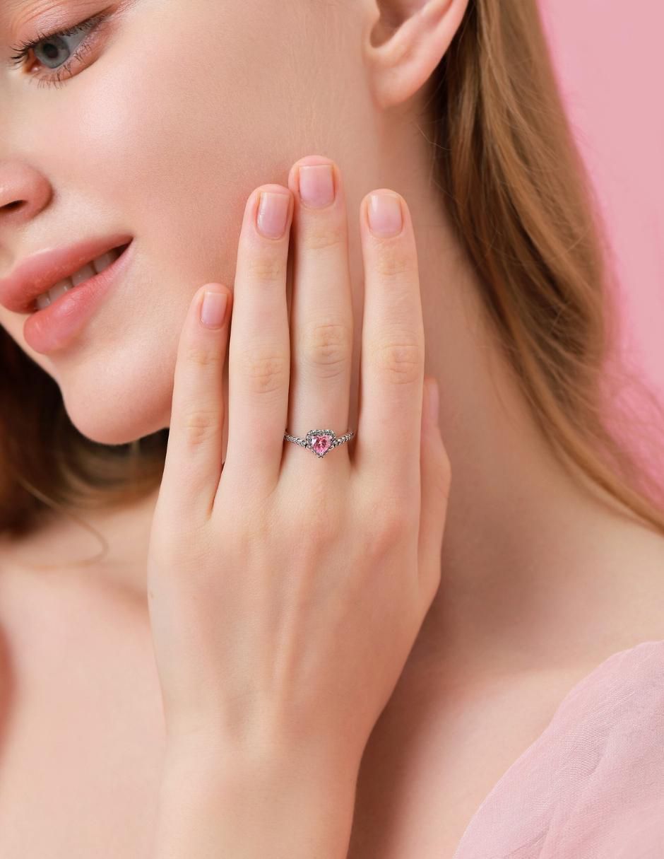 Anillo de corazón Eternity Moments P 925 de plata zirconia cúbica brillante 9