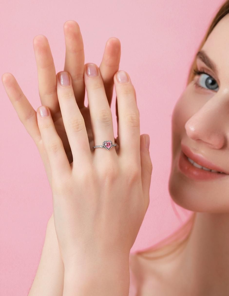 Anillo de corazón Eternity Moments P 925 de plata zirconia cúbica brillante 10