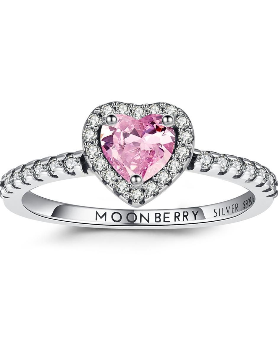 Anillo de corazón Eternity Moments P 925 de plata zirconia cúbica brillante