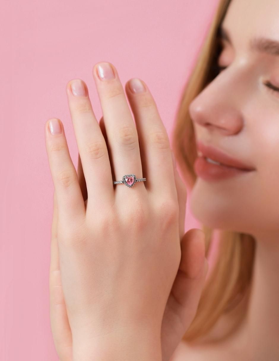 Anillo de corazón Eternity Moments P 925 de plata zirconia cúbica brillante 7