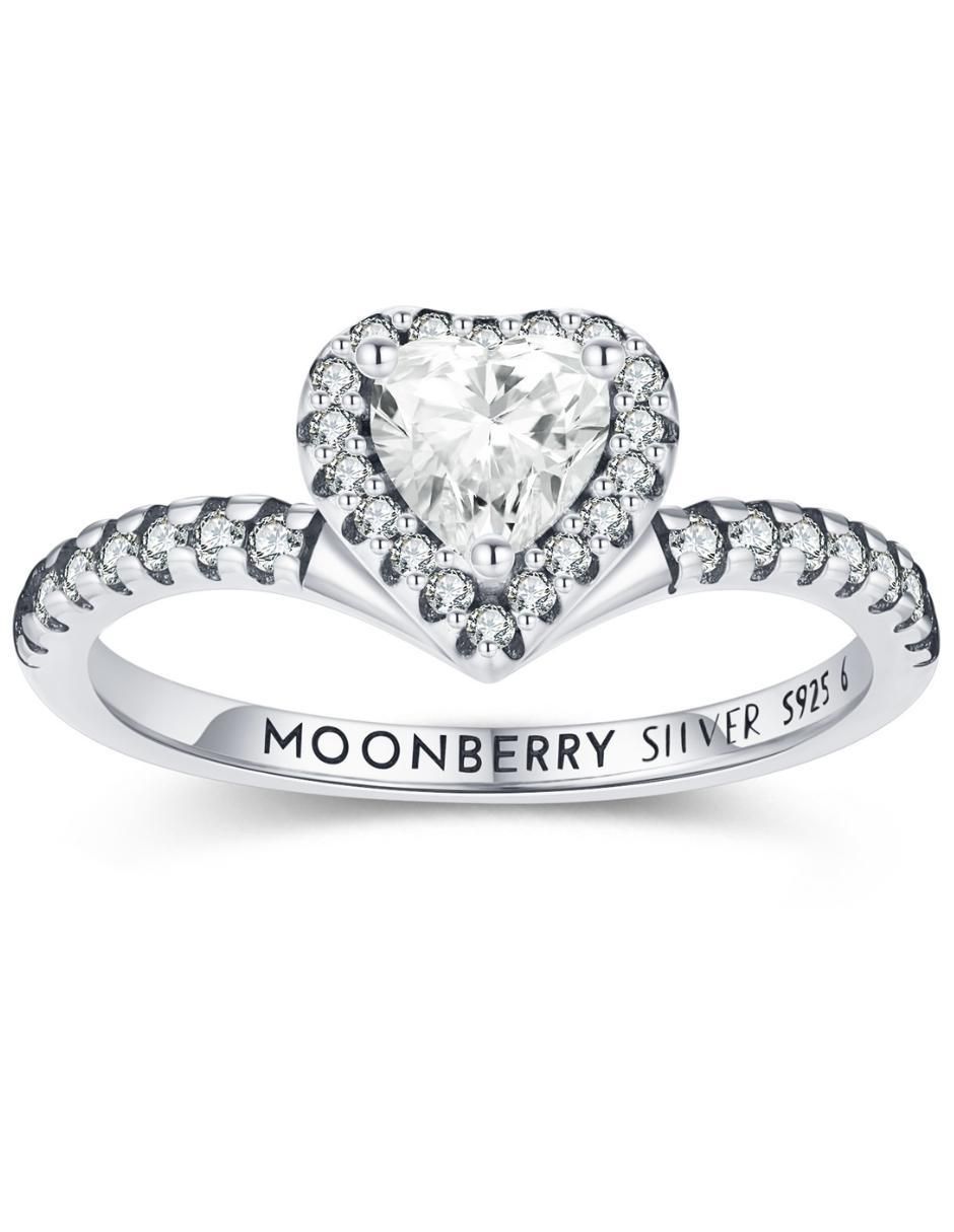 Anillo de corazón Eternity Moments P 925 de plata zirconia cúbica brillante 2