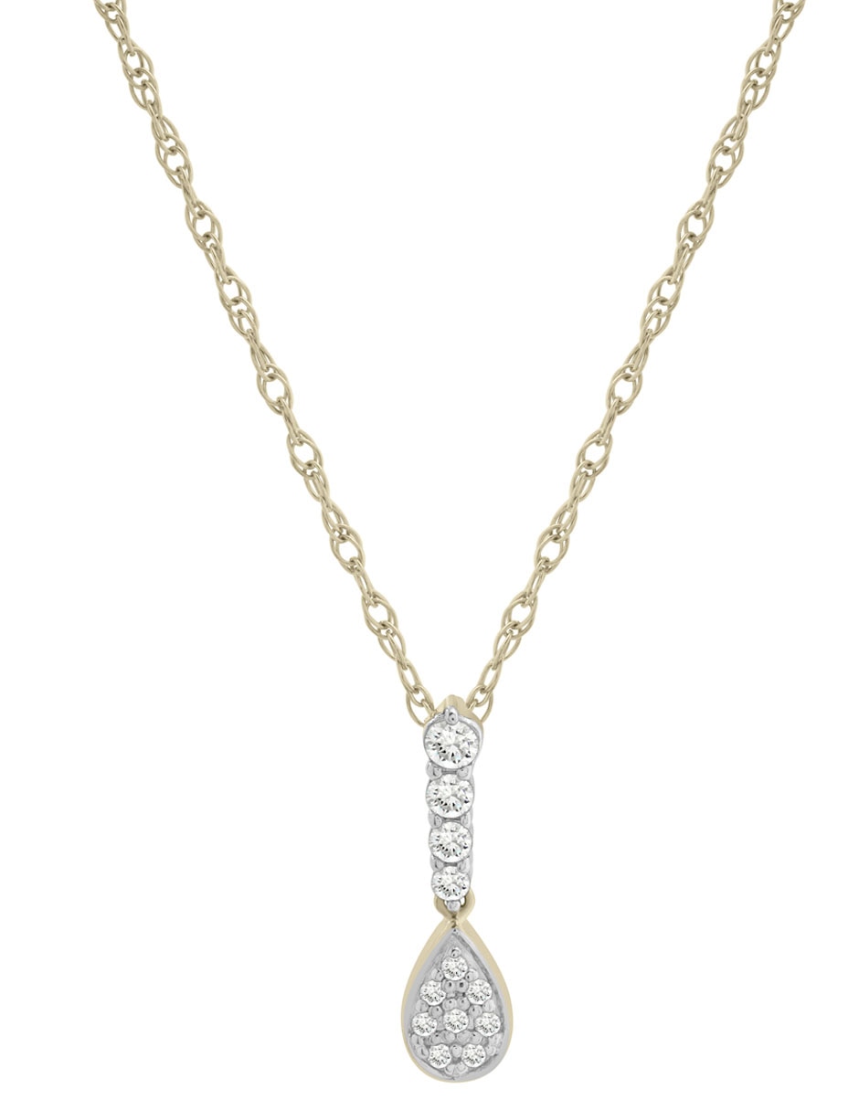 Collar de gota de oro 14 K