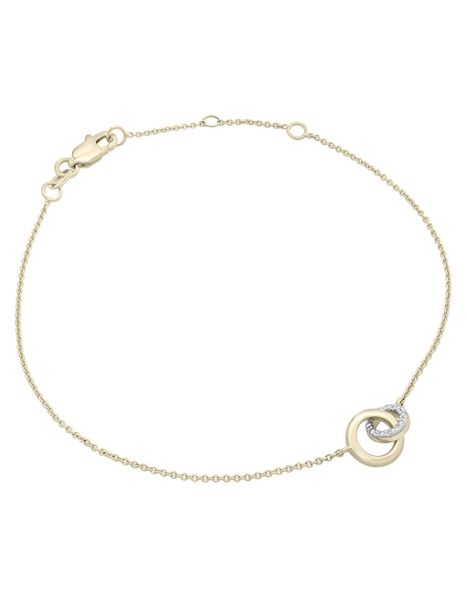 Pulsera Mjj Brillant Inc de oro 14 k Diamond Bracelet con acabado brillante