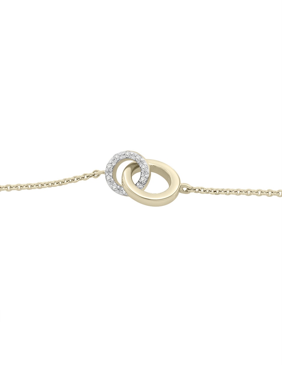 Pulsera Mjj Brillant Inc de oro 14 k Diamond Bracelet con acabado brillante 2