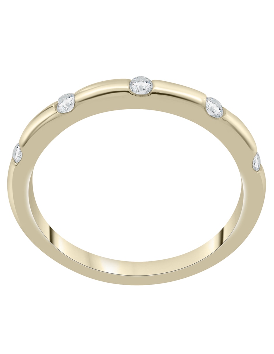 Anillo 14 k de oro diamante pavé 2