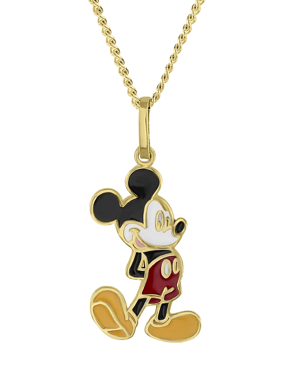 Collar Mickey Mouse Disney de oro amarillo 14 K