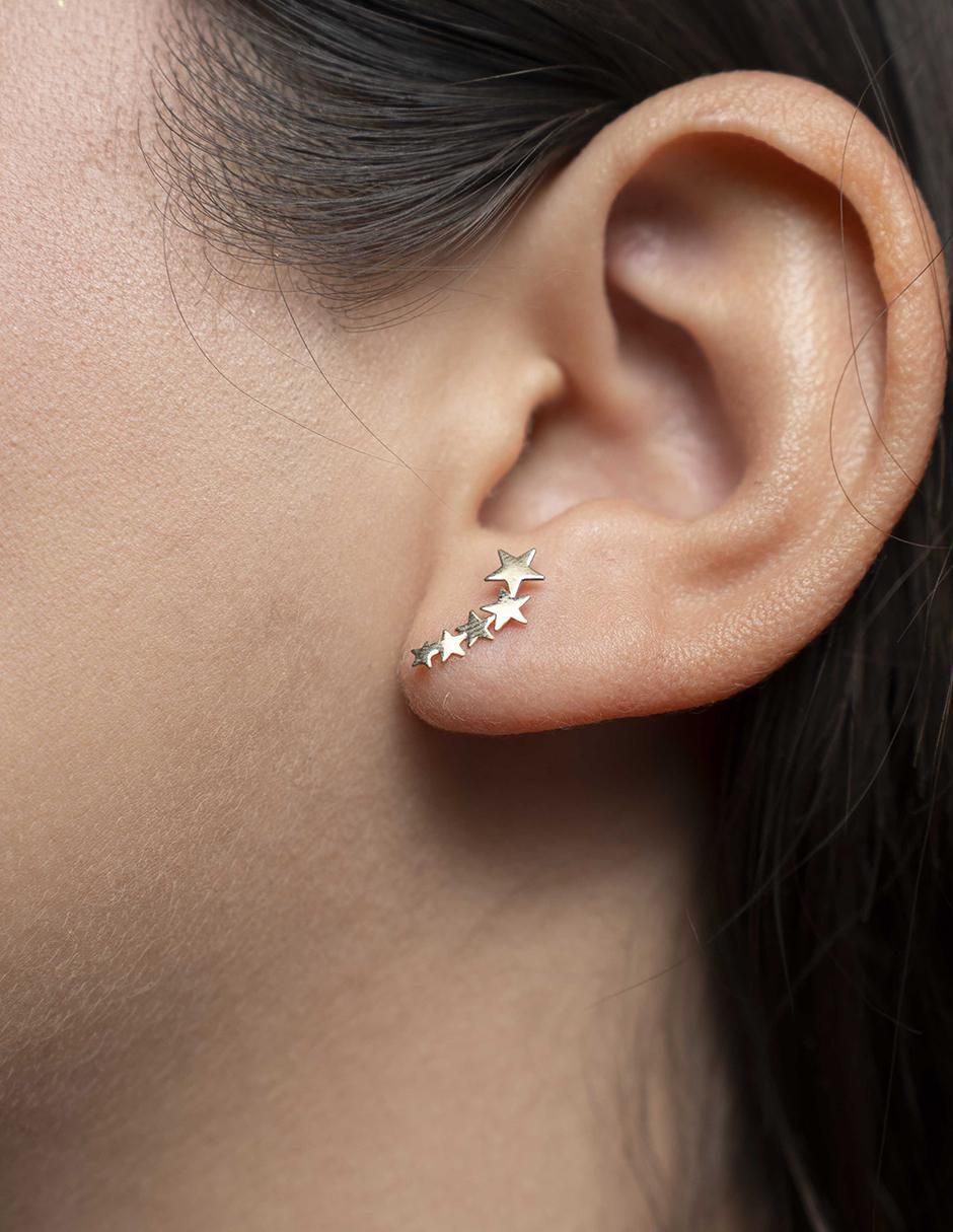 Set de aretes de estrella de oro 3