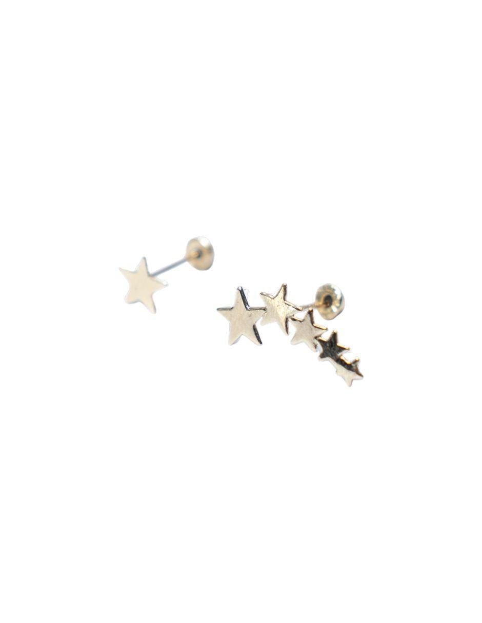 Set de aretes de estrella de oro 6
