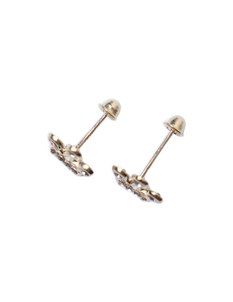 Broqueles de corona de oro zirconia 4