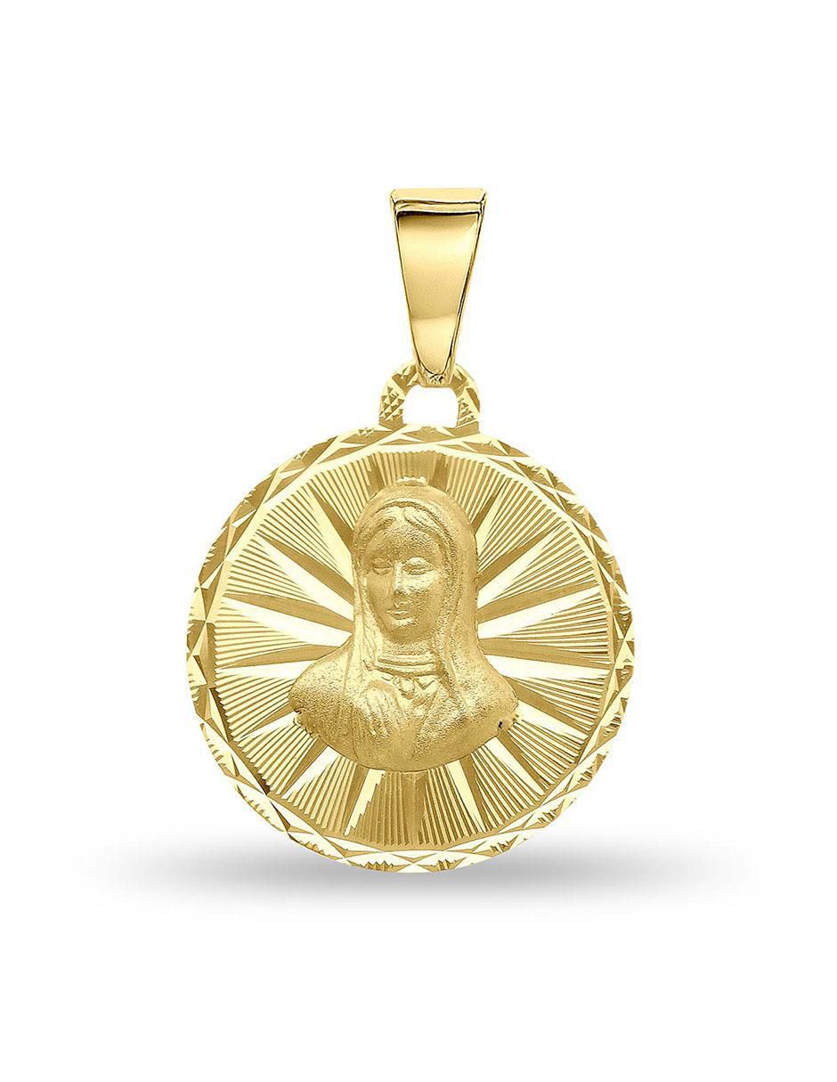 Medalla circular virgen de guadalupe de oro 14 K Medalla circular virgen de guadalupe de oro 14 K