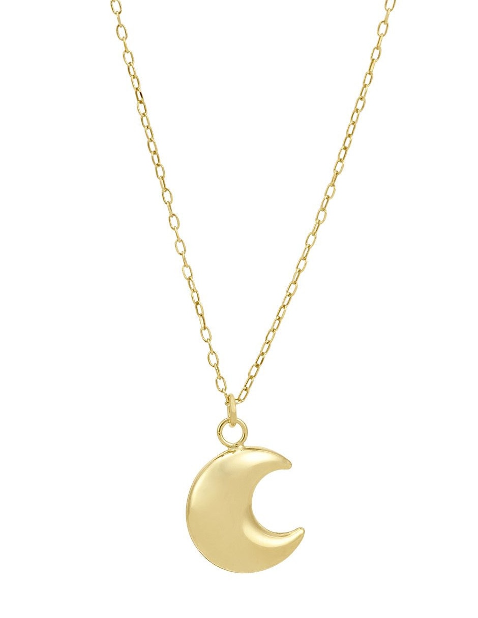 Collar con dije de luna de oro 14 K Collar con dije de luna de oro 14 K