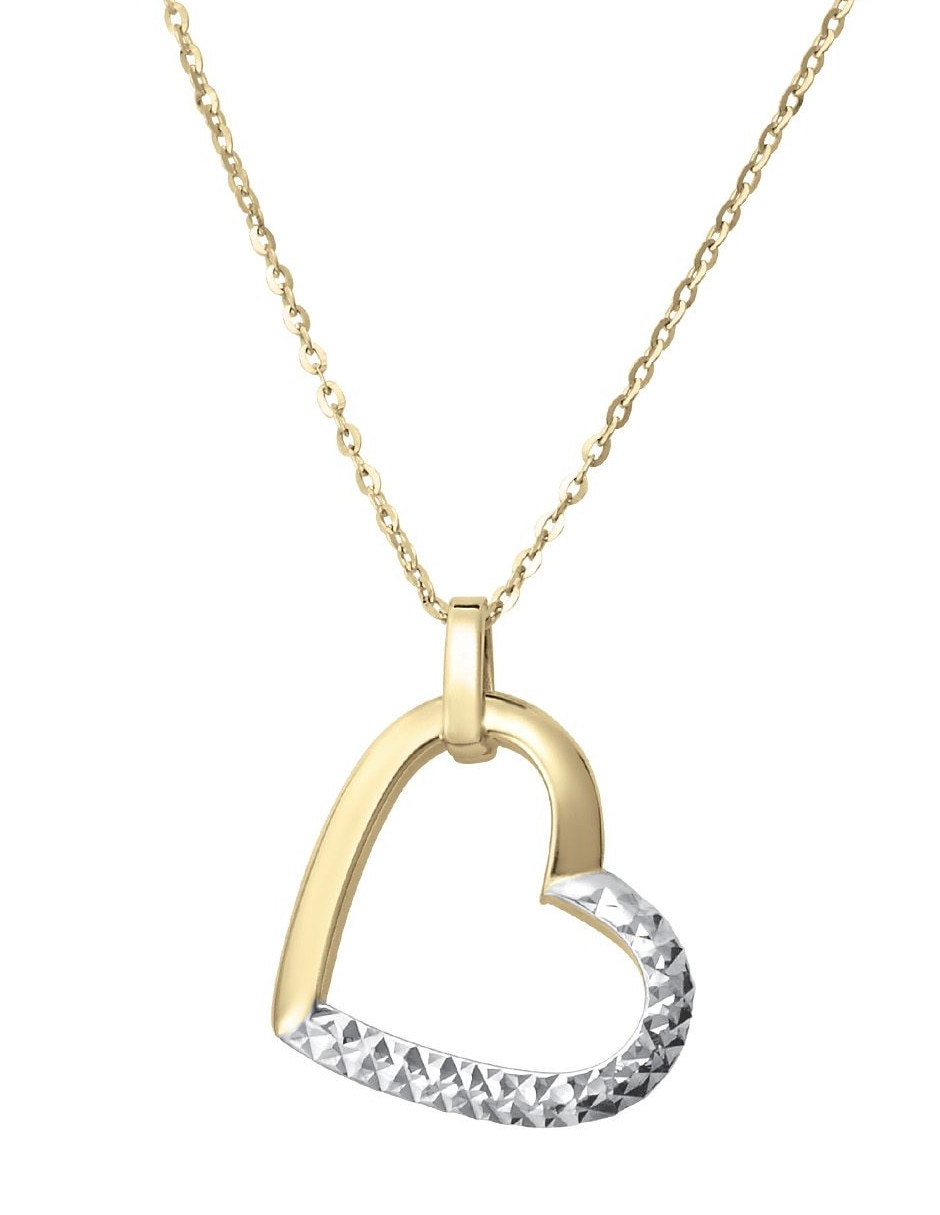 Collar con dije de corazón de oro 14 K Collar con dije de corazón de oro 14 K