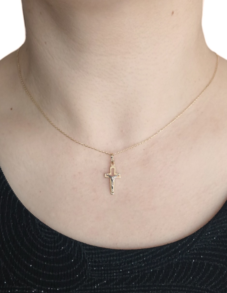 Dije de crucifijo de oro 14 K 2