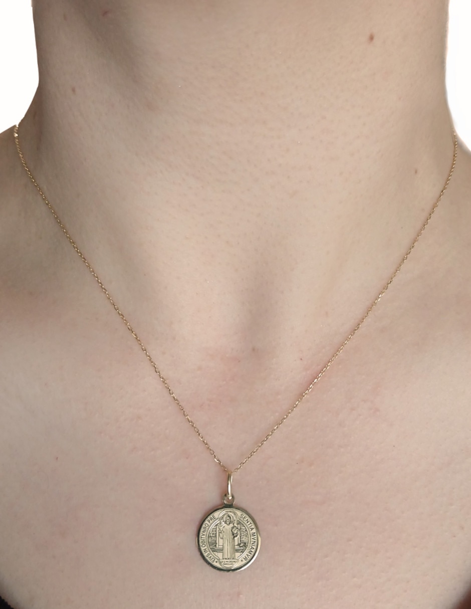 Medalla redonda de oro 14 K 2