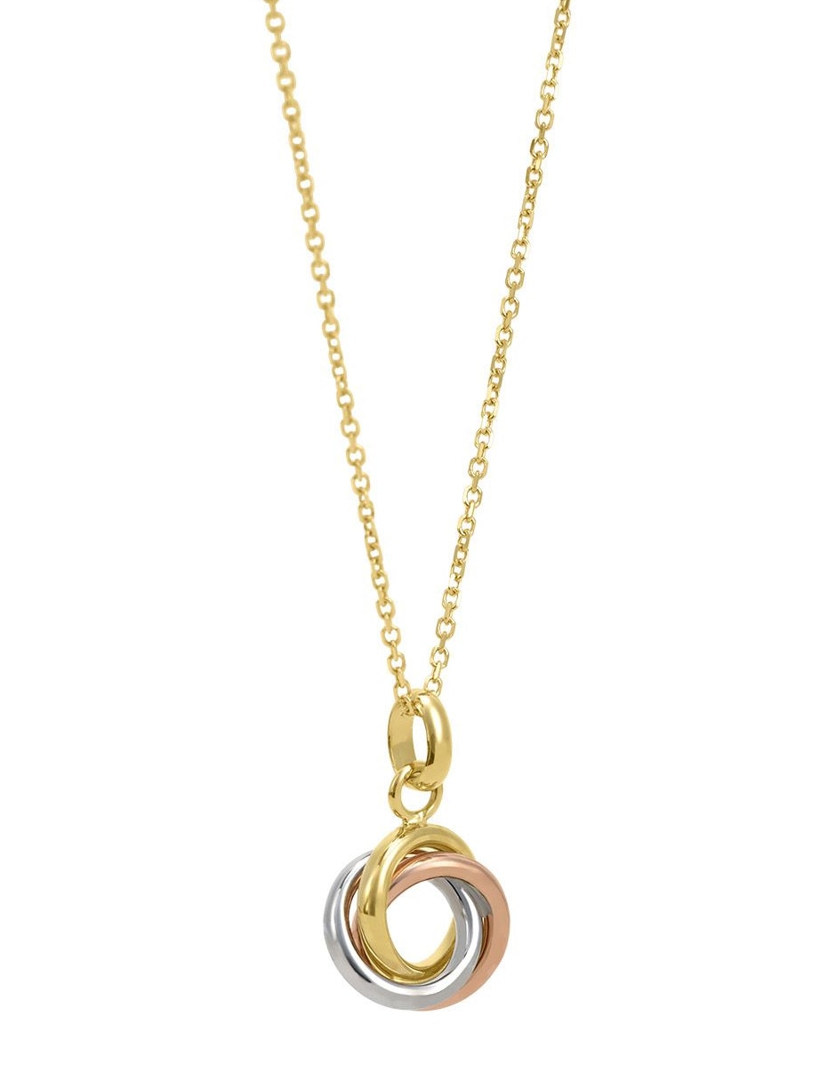 Collar con dije de oro florentino 14 K 3
