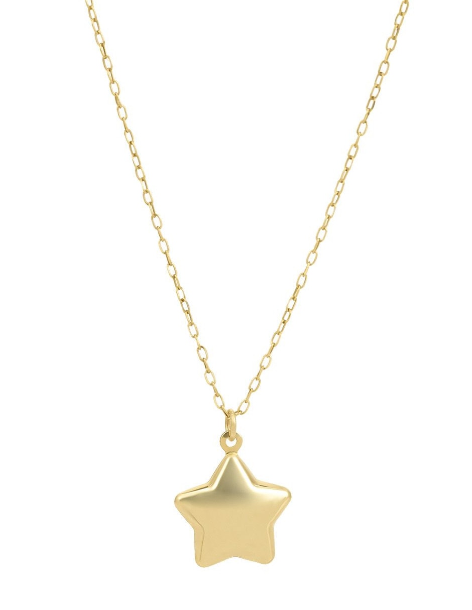 Collar con dije de estrella de oro 14 K