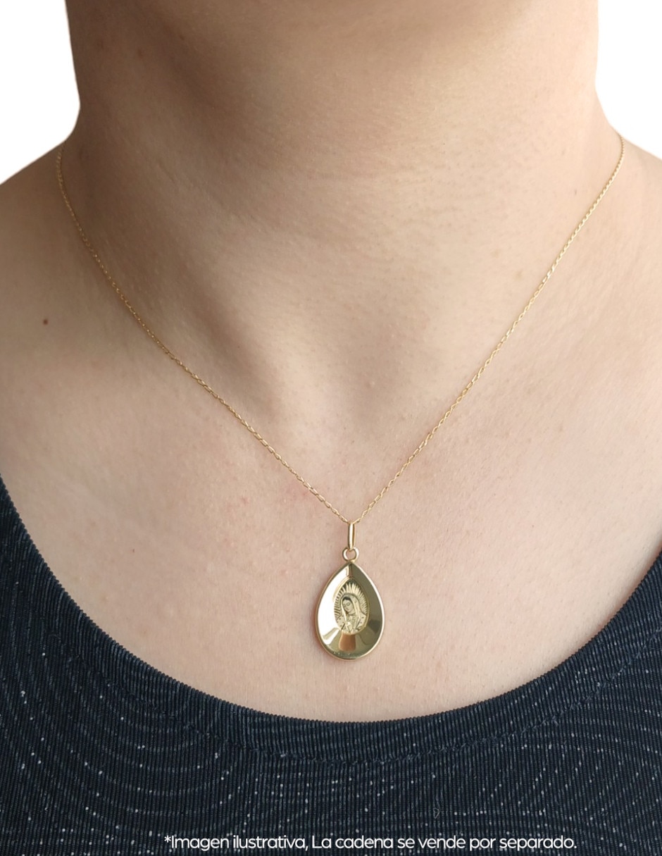 Medalla de virgen de guadalupe de oro 14 K 2