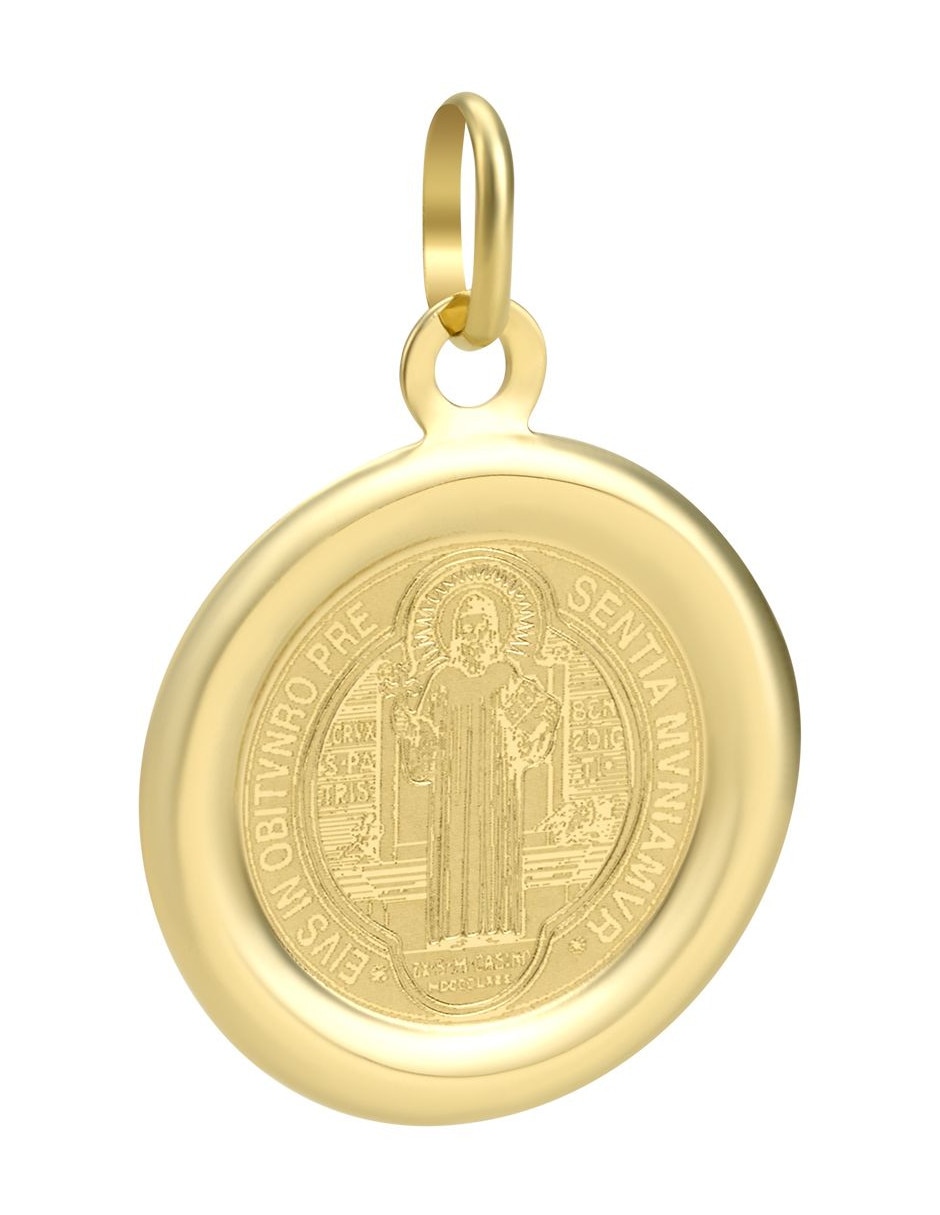 Medalla redonda de oro 14 K 3