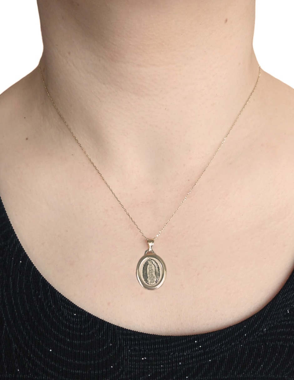 Medalla de virgen de guadalupe de oro 14 K 2