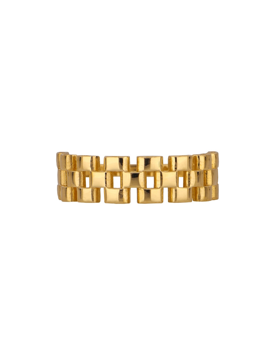 Anillo 14 k de oro amarillo pulido 3