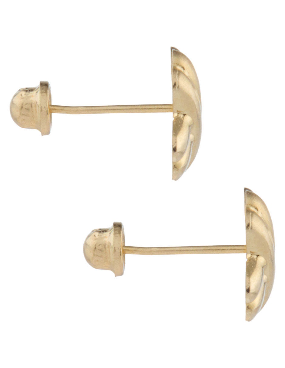 Broqueles de cruz de oro 14 K con acabado pulido 3