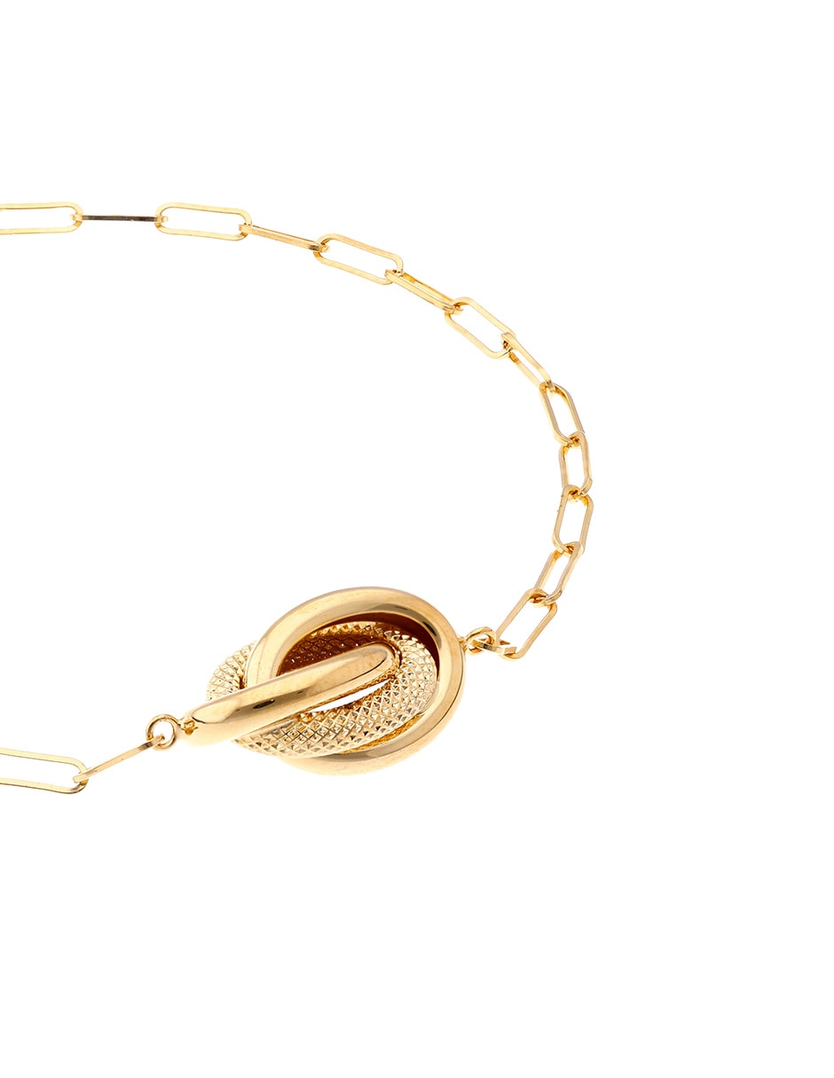 Pulsera de oro amarillo 14 K con acabado pulido 2