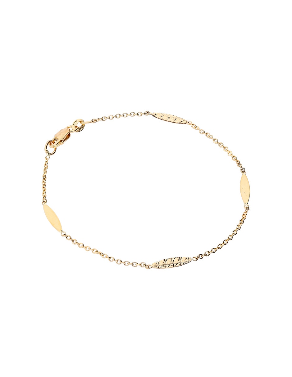 Pulsera de oro amarillo 14 K con acabado pulido