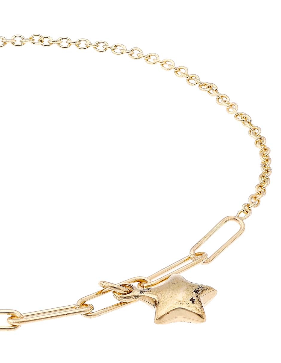 Pulsera de oro amarillo 14 K con acabado pulido 2