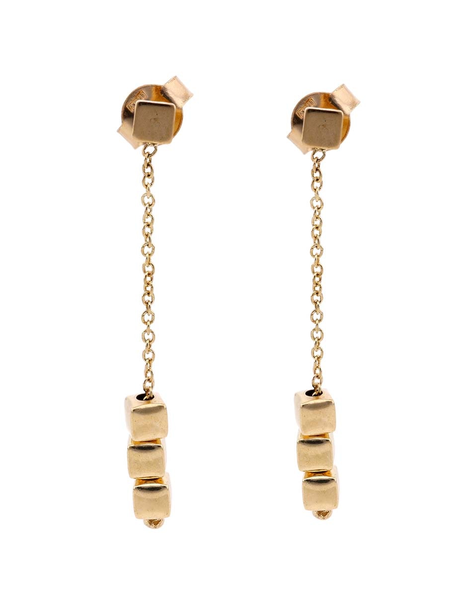 Aretes largos cuadrados de oro amarillo 14 K con acabado pulido Aretes largos cuadrados de oro amarillo 14 K con acabado pulido