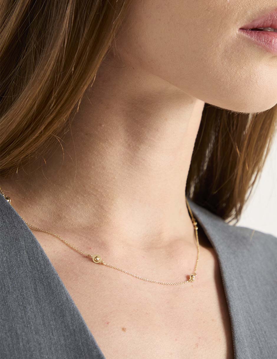 Collar de oro amarillo 14 K 4