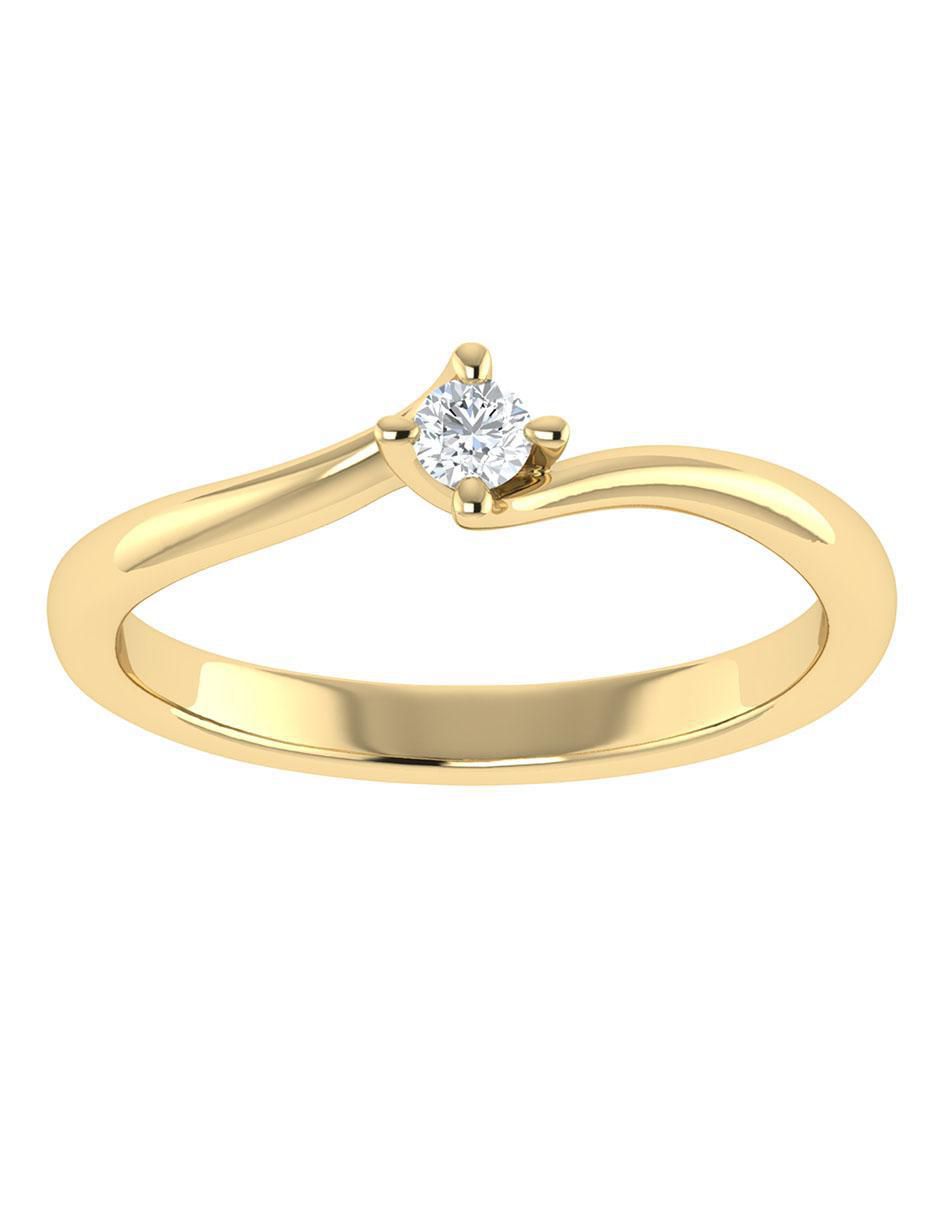 Argolla de oro amarillo 14 k diamante Argolla de oro amarillo 14 k diamante