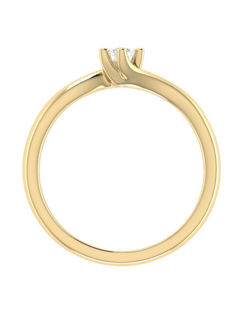 Argolla de oro amarillo 14 k diamante 5