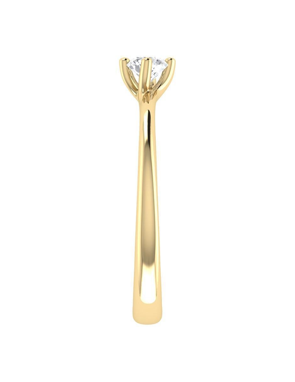 Argolla de oro amarillo 14 k diamante 5