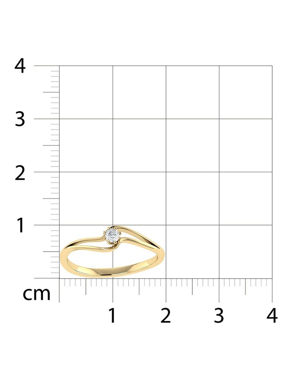 Argolla de oro amarillo 14 k diamante 7