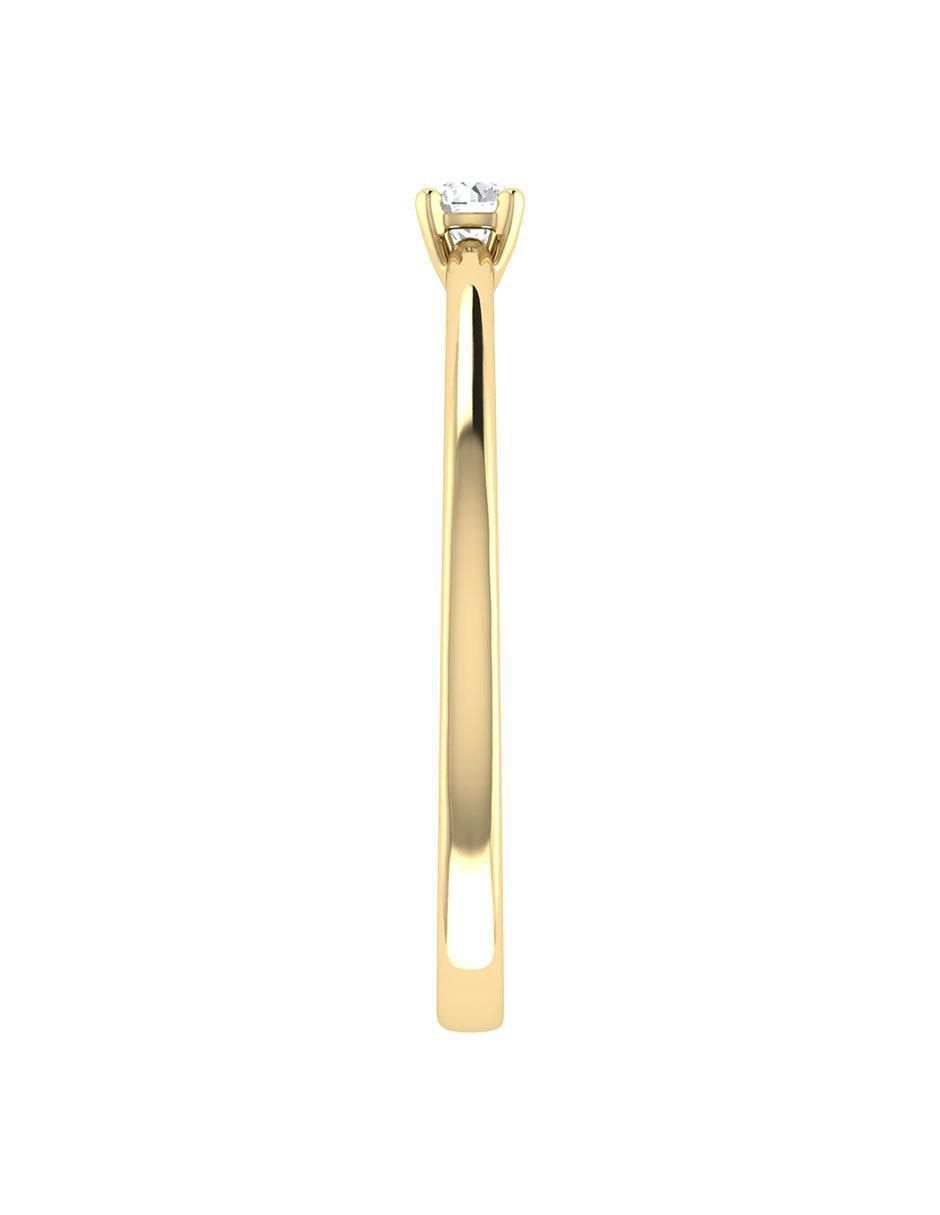 Argolla de oro amarillo 14 k diamante 6