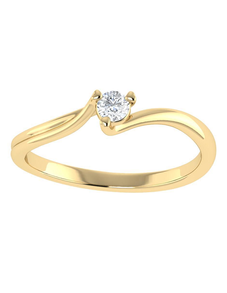 Argolla de oro amarillo 14 k diamante Argolla de oro amarillo 14 k diamante
