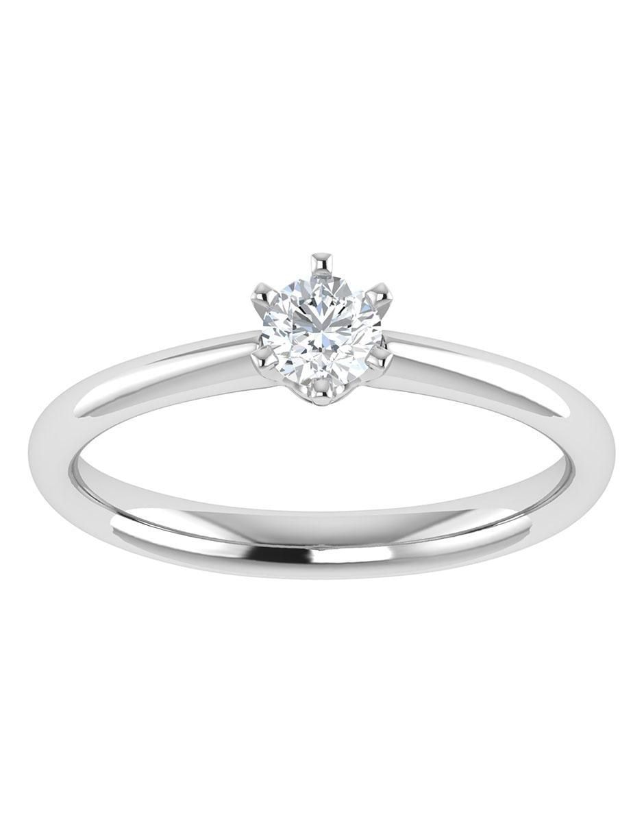 Argolla de oro blanco 14 k diamante Argolla de oro blanco 14 k diamante