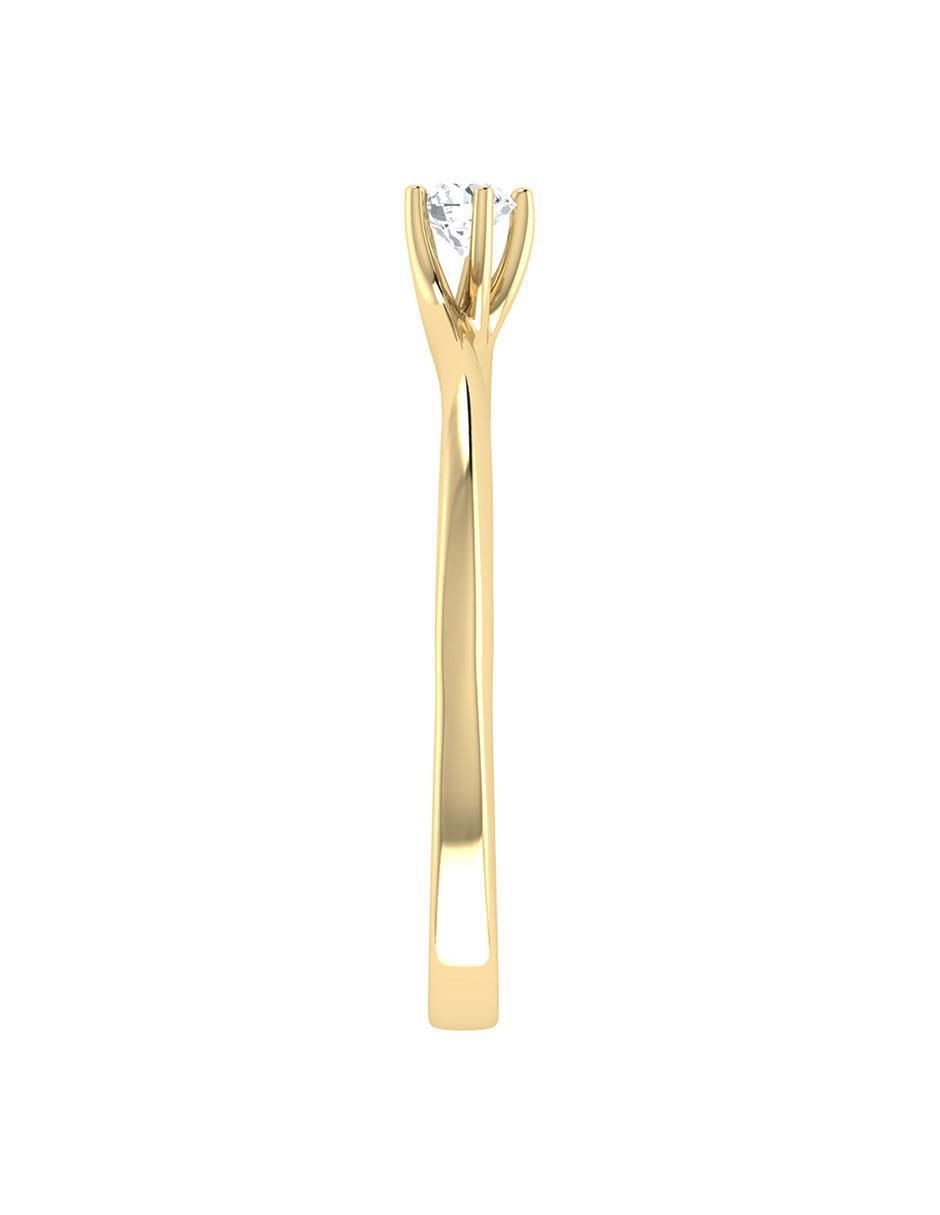 Argolla de oro amarillo 14 k diamante 5