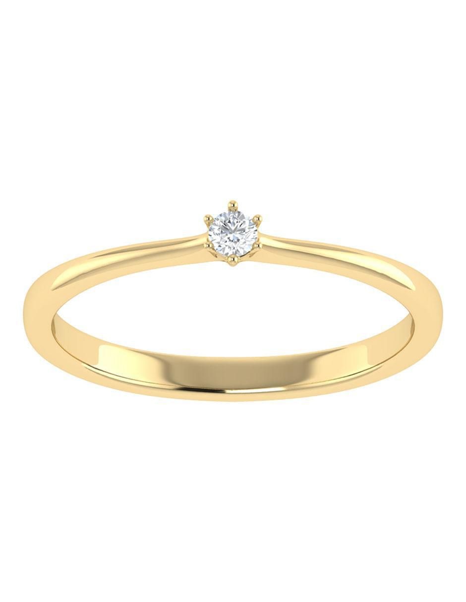 Argolla de oro amarillo 14 k diamante Argolla de oro amarillo 14 k diamante