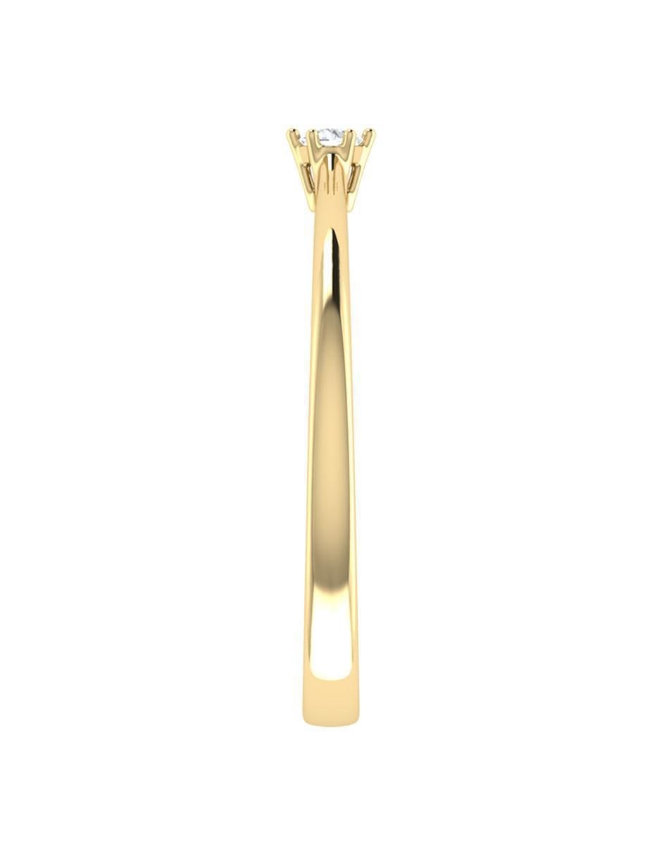 Argolla de oro amarillo 14 k diamante 5