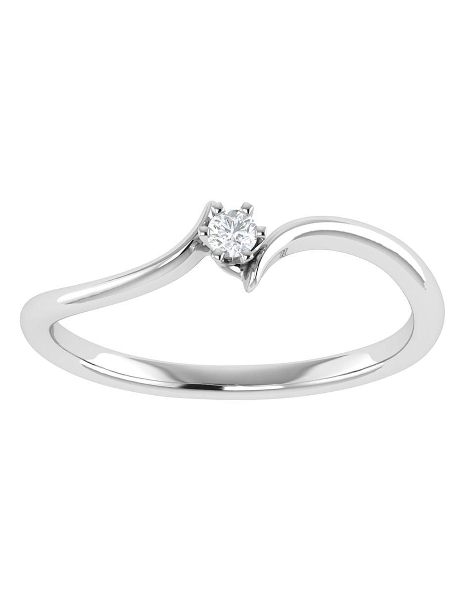 Argolla de oro blanco 14 k diamante Argolla de oro blanco 14 k diamante