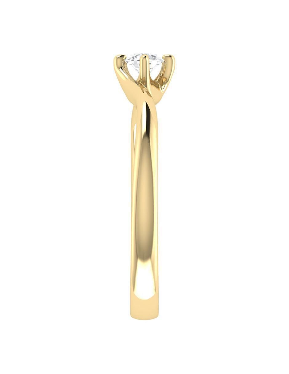 Argolla de oro amarillo 14 k diamante 5