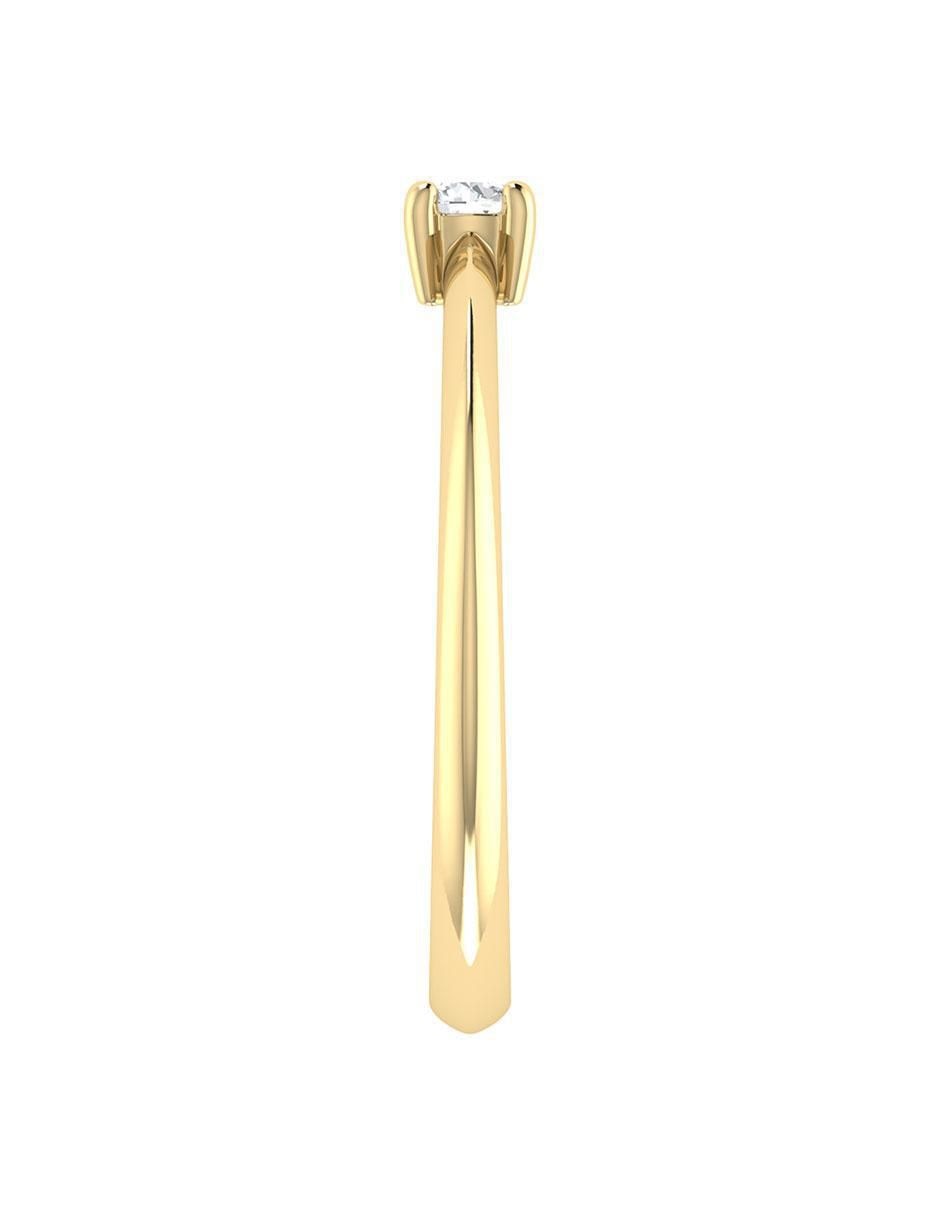Argolla de oro amarillo 14 k diamante 5