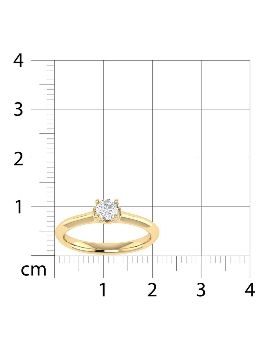 Argolla de oro amarillo 14 k diamante 6