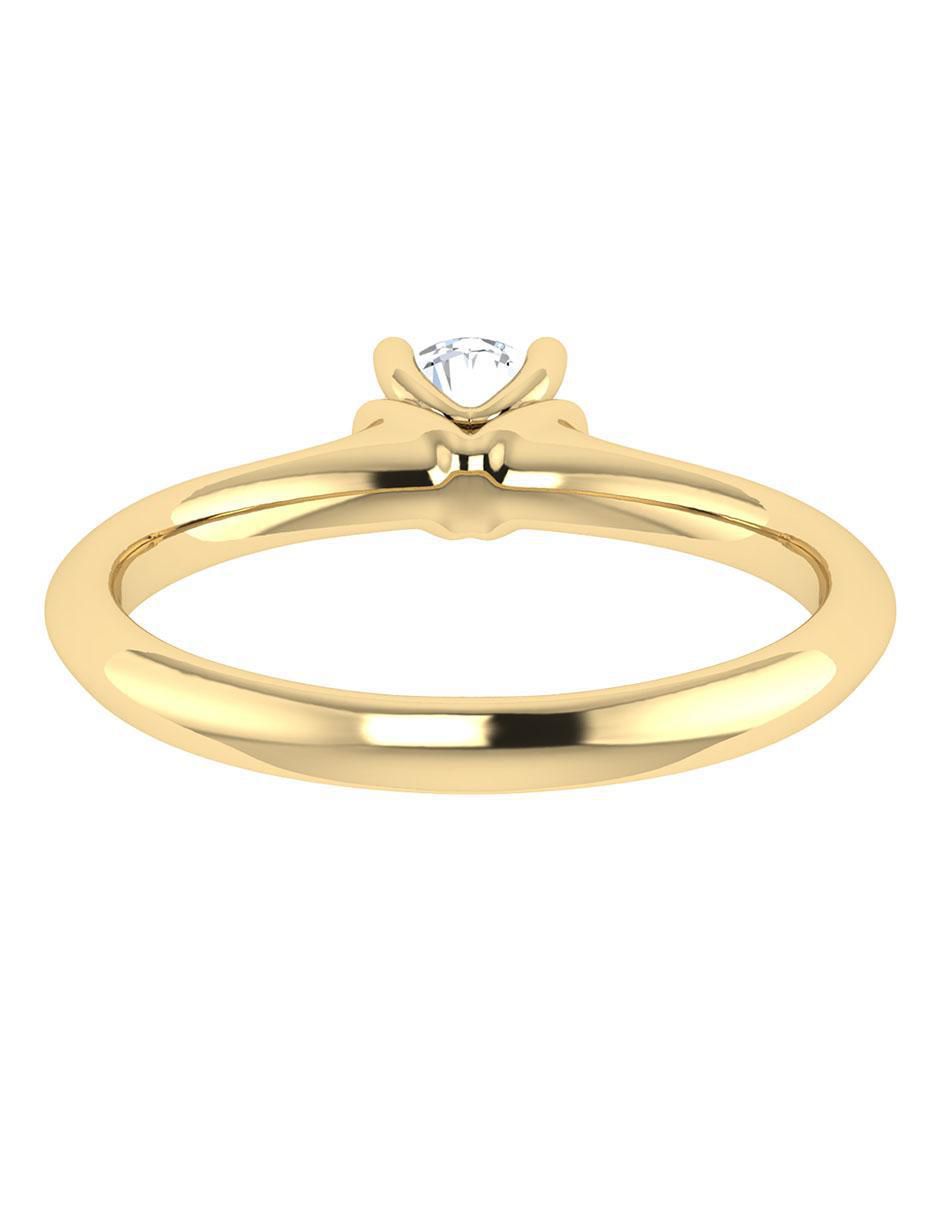 Argolla de oro amarillo 14 k diamante 4