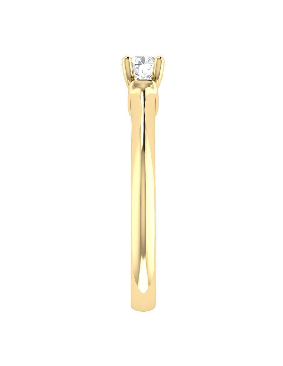 Argolla de oro amarillo 14 k diamante 5