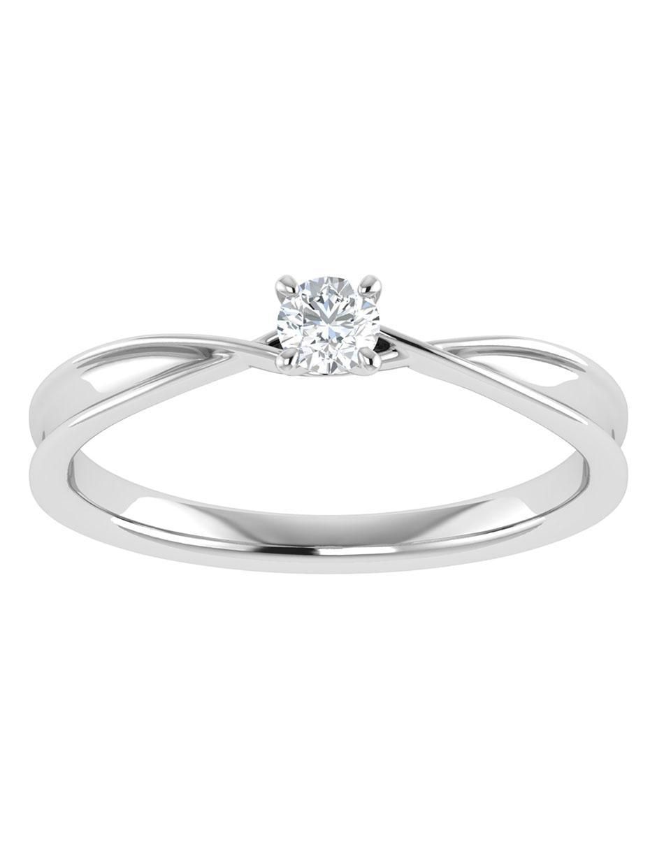 Argolla de oro blanco 14 k diamante Argolla de oro blanco 14 k diamante